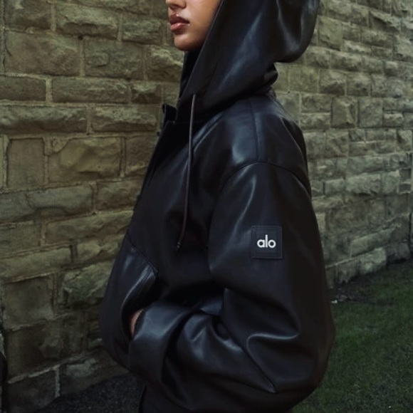Alo’s Power Hour Vegan Leather Jacket - Picture 1 of 11